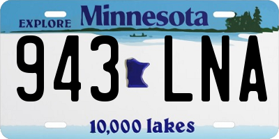MN license plate 943LNA