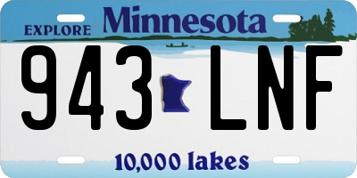 MN license plate 943LNF
