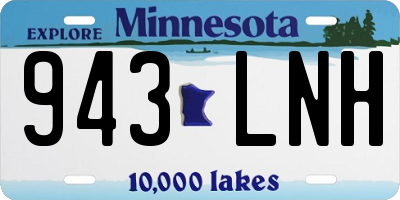 MN license plate 943LNH