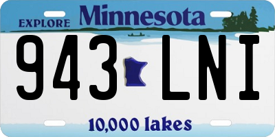 MN license plate 943LNI