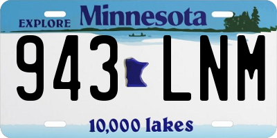 MN license plate 943LNM