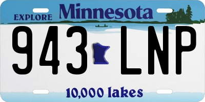 MN license plate 943LNP