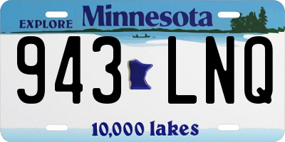 MN license plate 943LNQ