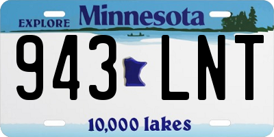 MN license plate 943LNT