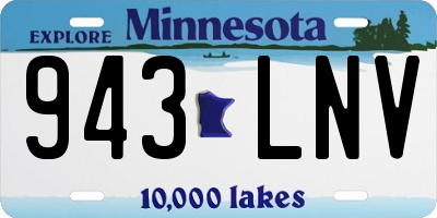 MN license plate 943LNV