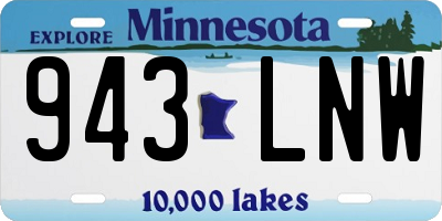 MN license plate 943LNW
