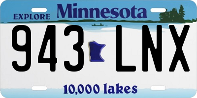 MN license plate 943LNX