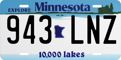 MN license plate 943LNZ
