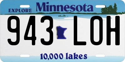 MN license plate 943LOH