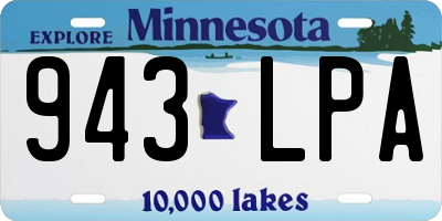 MN license plate 943LPA