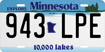 MN license plate 943LPE