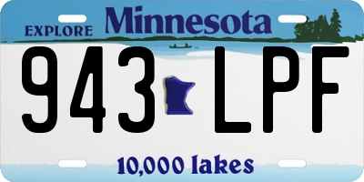 MN license plate 943LPF