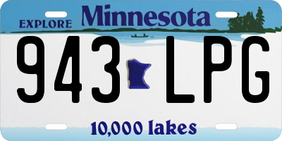 MN license plate 943LPG