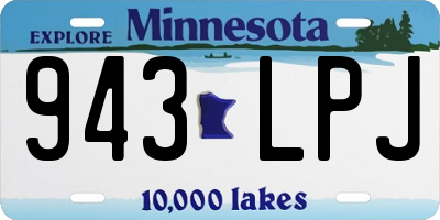 MN license plate 943LPJ