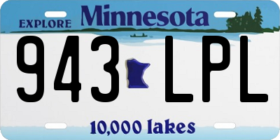 MN license plate 943LPL