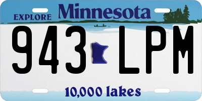 MN license plate 943LPM