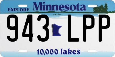 MN license plate 943LPP
