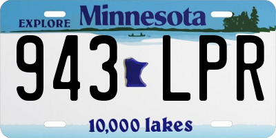 MN license plate 943LPR