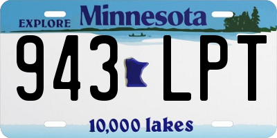 MN license plate 943LPT