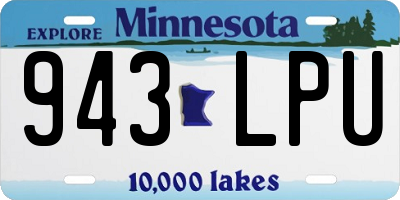 MN license plate 943LPU