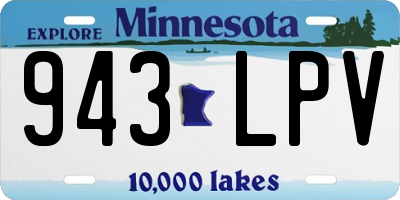 MN license plate 943LPV