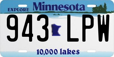 MN license plate 943LPW