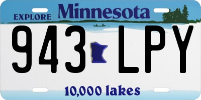 MN license plate 943LPY
