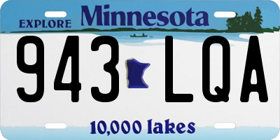 MN license plate 943LQA