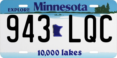 MN license plate 943LQC