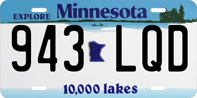MN license plate 943LQD