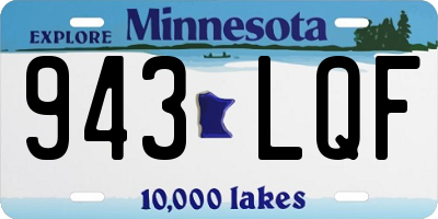 MN license plate 943LQF