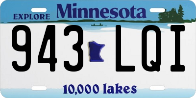 MN license plate 943LQI