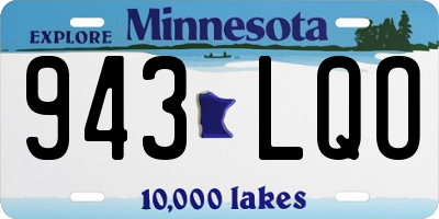 MN license plate 943LQO