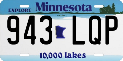 MN license plate 943LQP