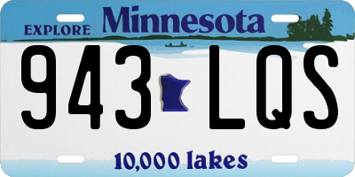 MN license plate 943LQS