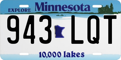 MN license plate 943LQT