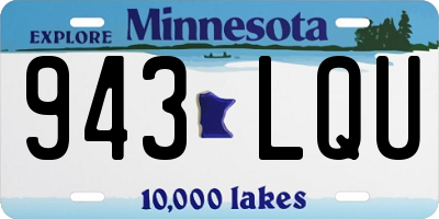 MN license plate 943LQU