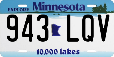 MN license plate 943LQV
