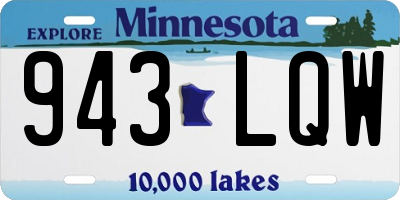MN license plate 943LQW
