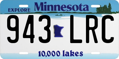 MN license plate 943LRC