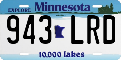 MN license plate 943LRD
