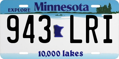 MN license plate 943LRI
