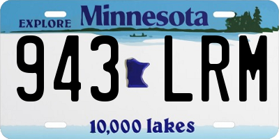 MN license plate 943LRM