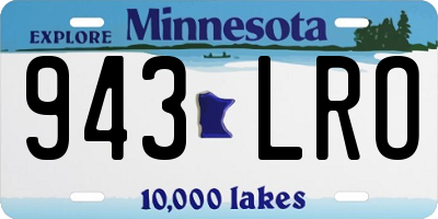 MN license plate 943LRO