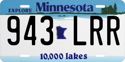 MN license plate 943LRR