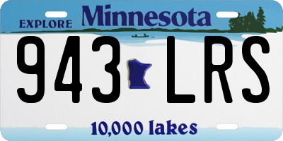 MN license plate 943LRS