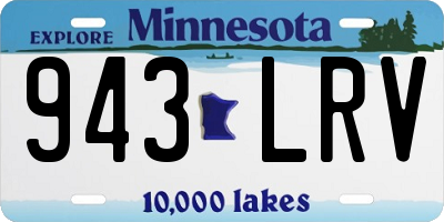 MN license plate 943LRV