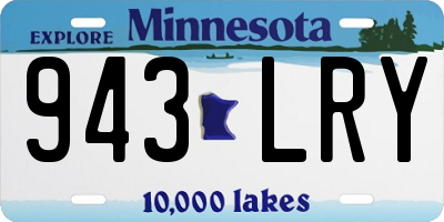 MN license plate 943LRY