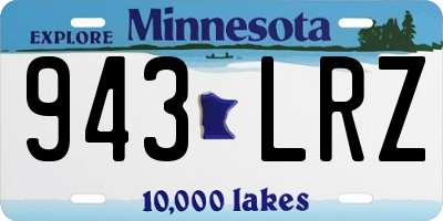 MN license plate 943LRZ