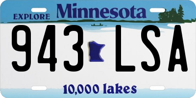 MN license plate 943LSA